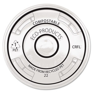 Eco-Products® Recycled Content Clear Plastic Cold Drink Cup Lids