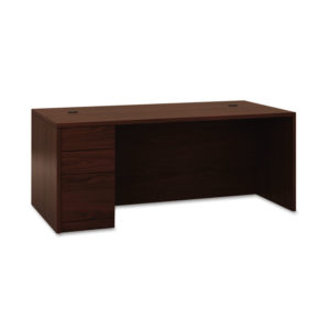 HON® 10500 Series™ "L" Workstation Single Pedestal Desk with Full-Height Pedestal