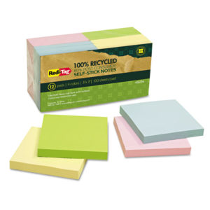 Redi-Tag® 100% Recycled Self-Stick Notes