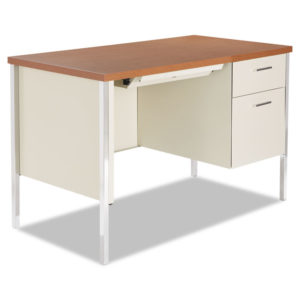 Alera® Single Pedestal Steel Desk