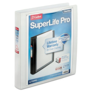 Cardinal® SuperLife™ Pro Easy Open® ClearVue™ Locking Slant-D® Ring Binder