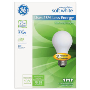 GE Energy-Efficient A19 Halogen Bulb