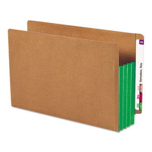 Smead® Redrope Drop-Front End Tab File Pockets with Fully Lined Colored Gussets