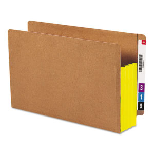 Smead® Redrope Drop-Front End Tab File Pockets with Fully Lined Colored Gussets