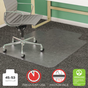 deflecto® SuperMat Frequent Use Chair Mat for Medium Pile Carpeting