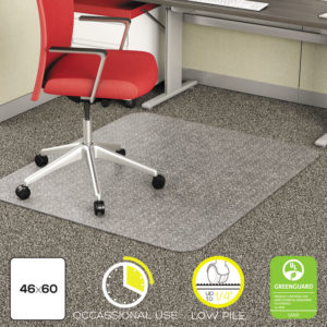 deflecto® EconoMat® Occasional Use Chair Mat for Commercial Flat Pile Carpeting