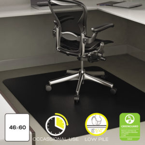 deflecto® EconoMat® Occasional Use Chair Mat for Commercial Flat Pile Carpeting
