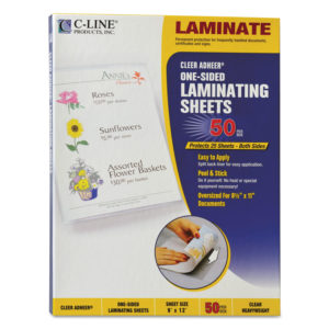 C-Line® Cleer Adheer® Self-Adhesive Laminating Film