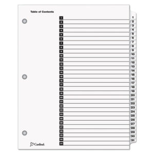 Cardinal® OneStep® Printable Table of Contents and Dividers