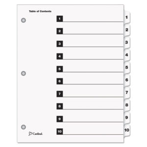 Cardinal® OneStep® Printable Table of Contents and Dividers
