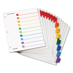 Cardinal® OneStep® Printable Table of Contents and Dividers