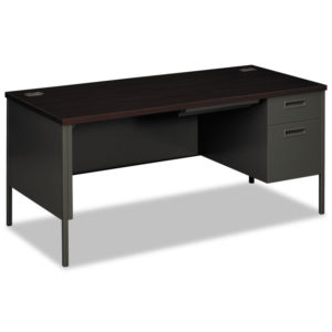 HON® Metro Classic Series Single Pedestal "L" Workstation Desk