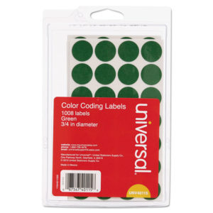 Universal® Self-Adhesive Removable Color-Coding Labels
