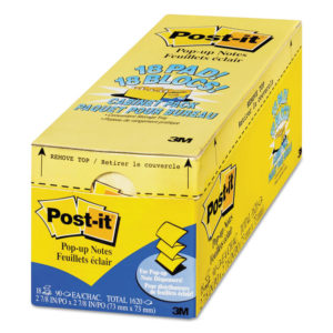 Post-it® Pop-up Notes Original Canary Yellow Pop-up Refill
