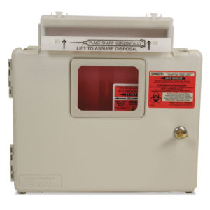 Covidien In-Room Locking Wall Mount Sharps Container Cabinet System