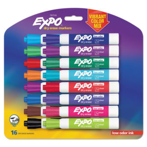 EXPO® Low Odor Dry Erase Vibrant Color Markers