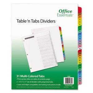 Office Essentials™ Table 'n Tabs® Dividers