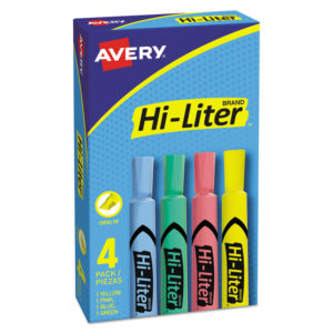 Avery® HI-LITER® Desk-Style Highlighters