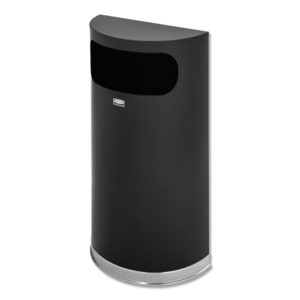 Rubbermaid® Commercial European & Metallic Series Half-Round Waste Receptacle