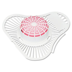 Boardwalk® Urinal Screen with Para Deodorizer Block