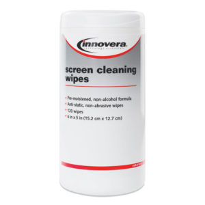 Innovera® Antistatic Screen Cleaning Wipes in Pop-Up Tub