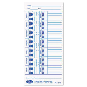 Lathem® Time Time Cards