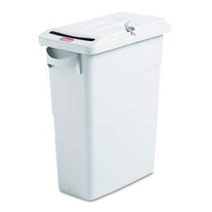 Rubbermaid® Commercial Slim Jim® Confidential Document Waste Receptacle with Lid