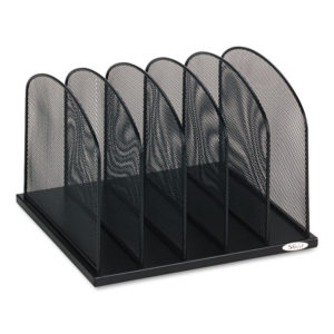 Safco® Onyx™ Mesh Desk Organizer with Upright Sections