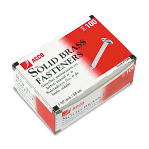 ACCO Brass Prong Paper Fasteners