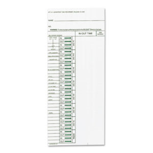 Acroprint® Cards for Model ATT310 Electronic Totalizing Time Recorder