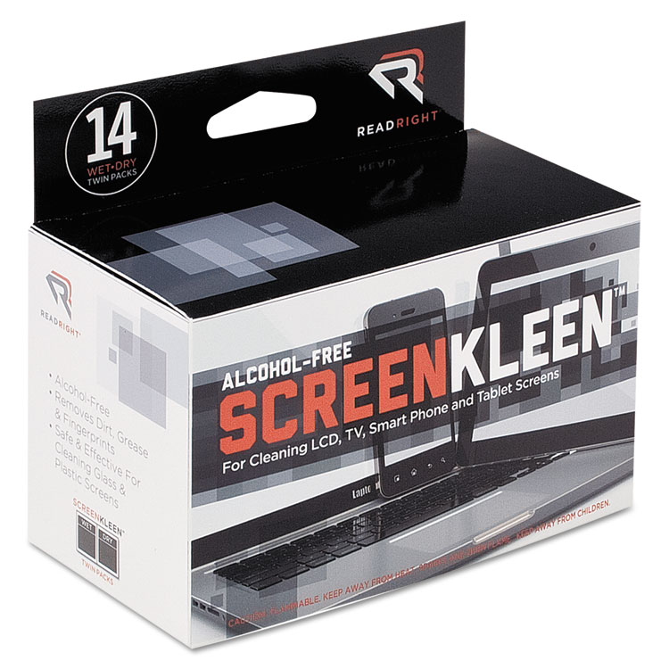 Read Right® Alcohol-Free ScreenKleen™ Wipes Read Right® Alcohol-Free ScreenKleen™ Wipes