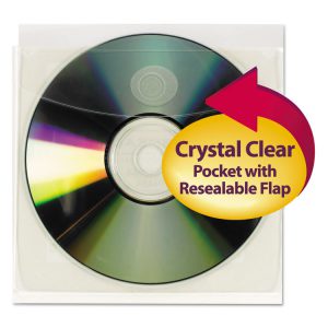 Smead® Self-Adhesive Poly CD/Diskette Pockets