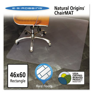 ES Robbins® Natural Origins® Biobased Chair Mat for Hard Floors