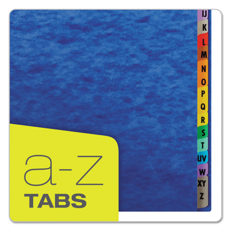 Expanding Desk File, 23 Dividers, Alpha, LetterSize, Blue Cover Fleming Chemical