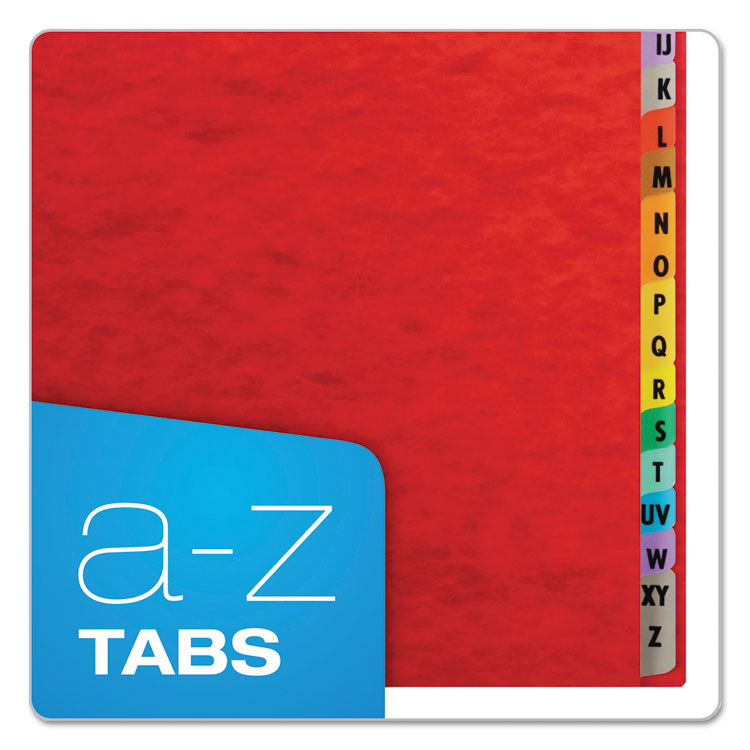 Expanding Desk File, 23 Dividers, Alpha, LetterSize, Red Cover Fleming Chemical