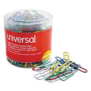 Universal® Plastic-Coated Paper Clips