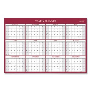 Blue Sky® Classic Red Laminated Erasable Wall Calendar