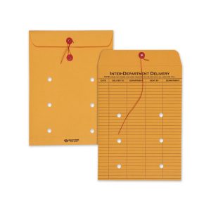 Quality Park™ Brown Kraft String & Button Interoffice Envelope