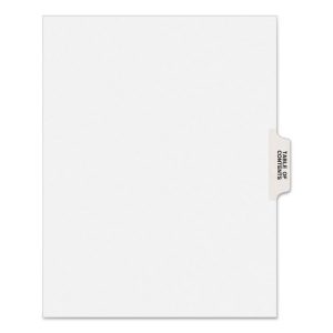 Avery® Preprinted Legal Exhibit Index Tab Dividers with Black and White Tabs