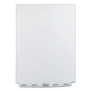 Avery® Preprinted Legal Exhibit Index Tab Dividers with Black and White Tabs