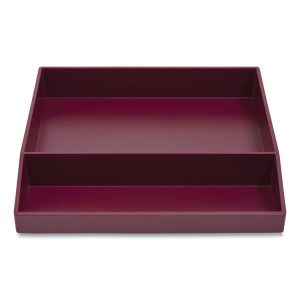 TRU RED™ Divided Stackable Plastic Tray