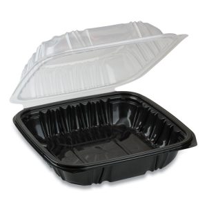 Pactiv EarthChoice® Dual Color Hinged-Lid Takeout Container