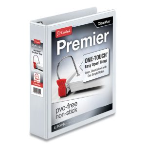 Cardinal® Premier Easy Open® ClearVue™ Locking Slant-D® Ring Binder