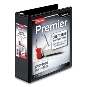 Cardinal® Premier Easy Open® ClearVue™ Locking Slant-D® Ring Binder