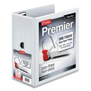 Cardinal® Premier Easy Open® ClearVue™ Locking Slant-D® Ring Binder