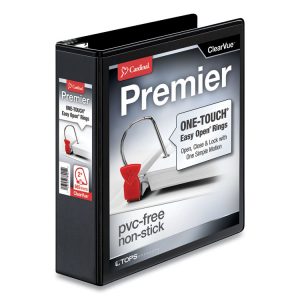 Cardinal® Premier Easy Open® ClearVue™ Locking Slant-D® Ring Binder