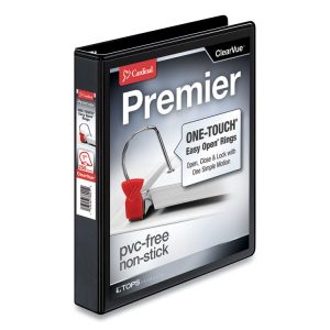 Cardinal® Premier Easy Open® ClearVue™ Locking Slant-D® Ring Binder