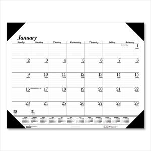House of Doolittle™ 100% Recycled One-Color Dated Monthly Desk Pad Calendar