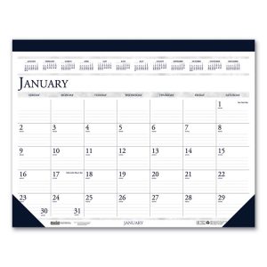 House of Doolittle™ 100% Recycled Two-Color Dated Monthly Desk Pad Calendar