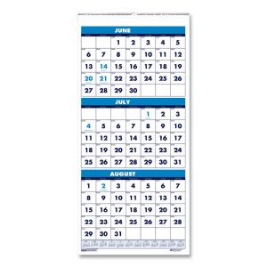 House of Doolittle™ 100% Recycled Three-Month Format Wall Calendar